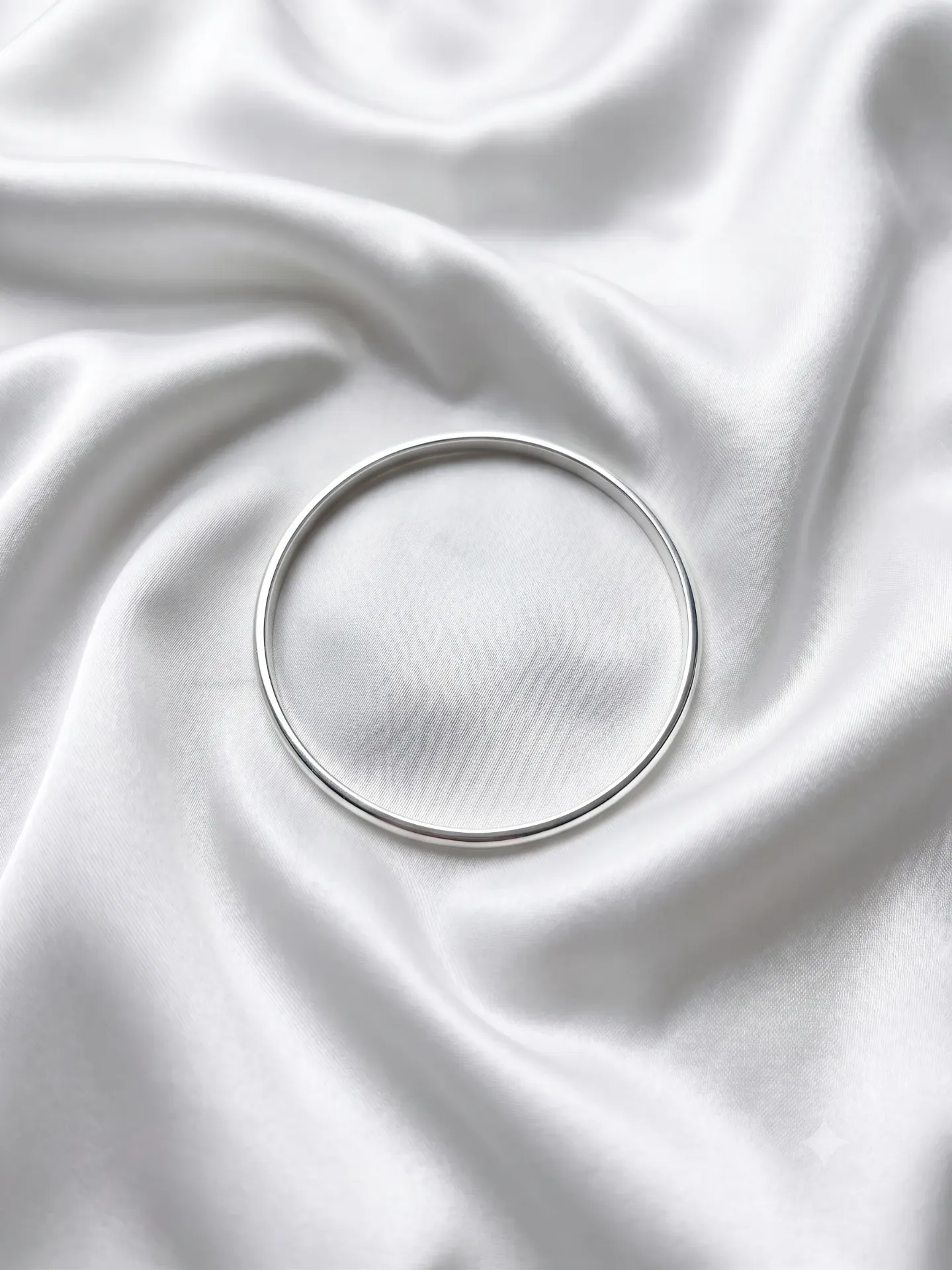 Sterling Silver Minimalist Plain Bangle Kada Single Piece  14.32