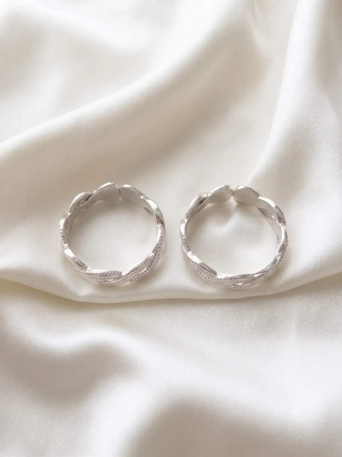 Sterling Silver Twisted Band Adjustable Toe Ring (Bichiya) Pair15594/5 toe 4.79